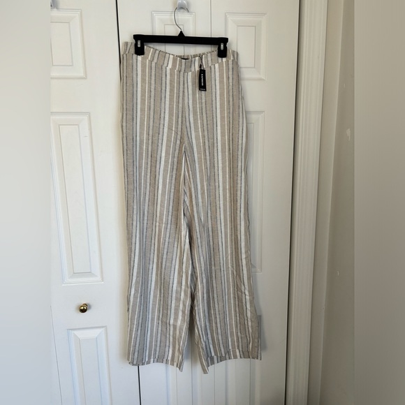 EXPRESS Linen Flowy Striped Pants NWT - Picture 1 of 7